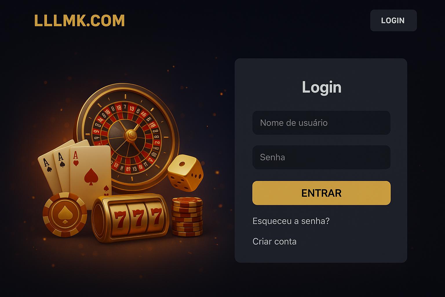 Login no Cassino LLLMK.COM